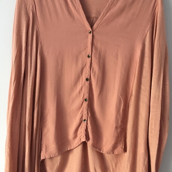 🪴 Lucky Brand Pink Button Down Woven Mix Top Small - Picture 4 of 10